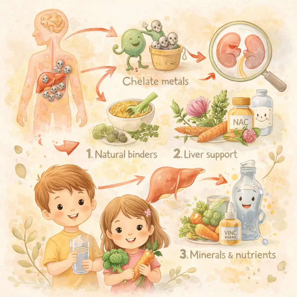 Detoxificación de Metales Pesados en Niños — Quelación Inteligente con DMSA Nootrópicos Perú