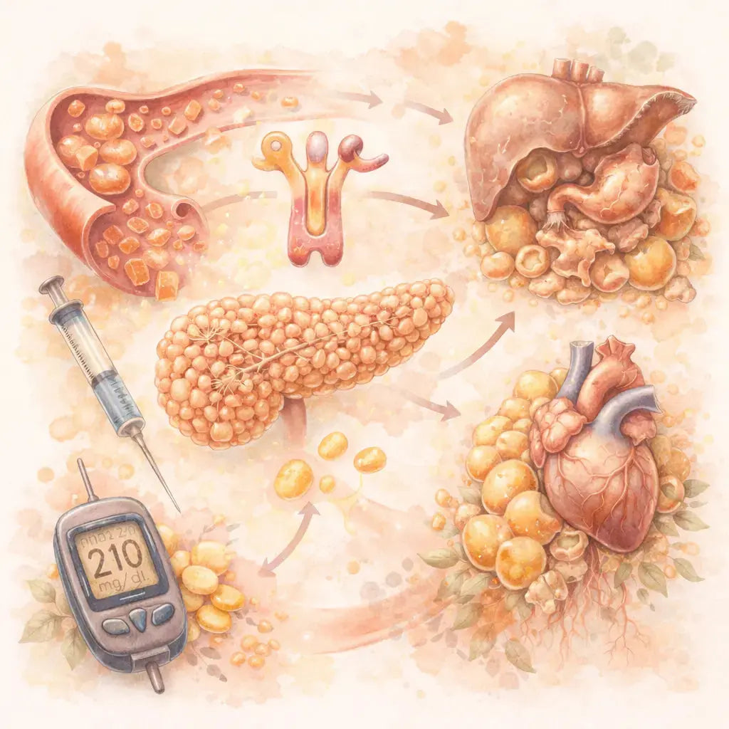 Diabetes Tipo 2 • Resistencia a la Insulina • Fallo Metabólico Sistémico • Agotamiento de Células Beta Nootrópicos Perú